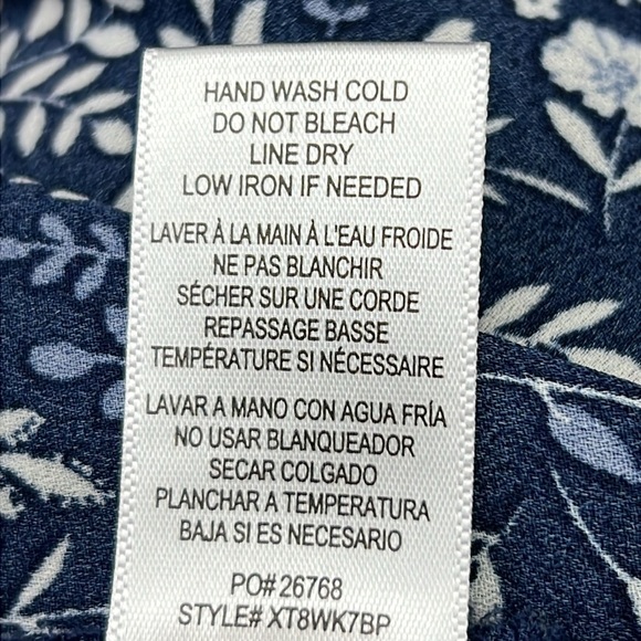 Studio B by Bobeau Women’s Blouse Top Plus Size 3X Blue Sleeveless Polyester - Picture 7 of 9